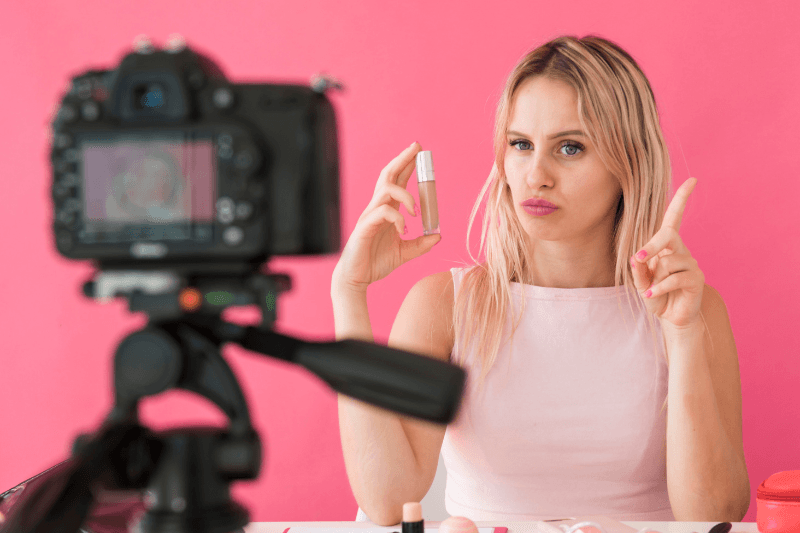 foto di un'influencer